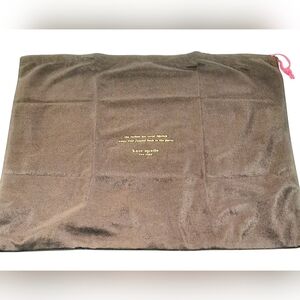 Kate Spade NY Brown Purse Dust Bag Cover w/ Pink Drawstring Closure 19” X 17”